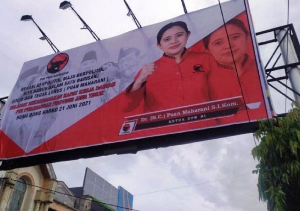 Waduh, Baliho Puan Maharani di Lumajang Terpaksa Diturunkan - GenPI.co JATIM