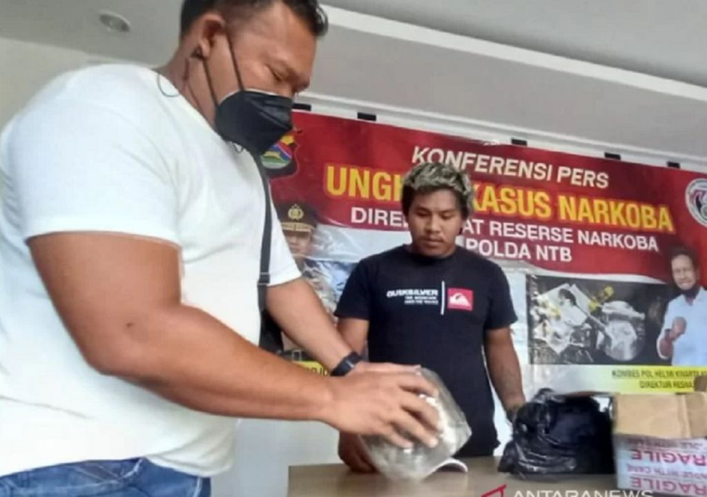 Polda NTB Gagalkan Peredaran 2 Kilogram Ganja Asal Aceh, Top! - GenPI.co NTB