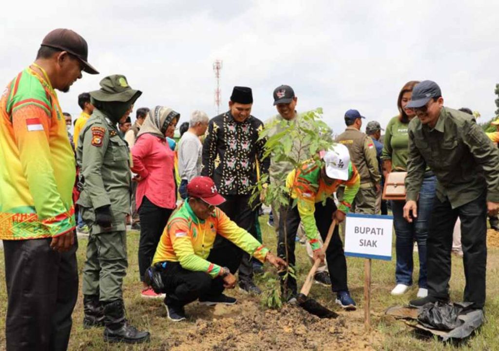 Dongkrak Ekonomi, DLHK Riau Bagikan 10 Ribu Bibit Pohon di Siak - GenPI.co RIAU
