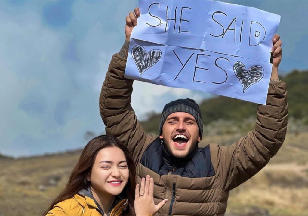 Nathalie Holscher Dilamar Ladislao Camara Carranz di Puncak Gunung, So Sweet - GenPI.co SULSEL