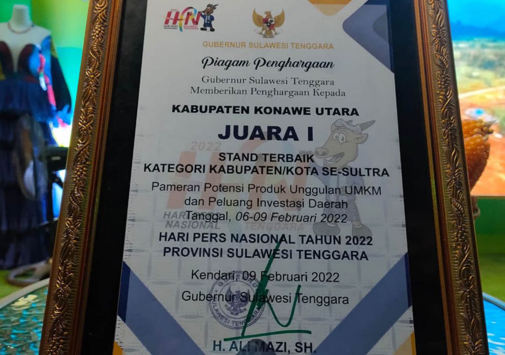 Selamat, Pemkab Konawe Utara Terbaik Lomba Stand HPN 2022 - GenPI.co SULTRA