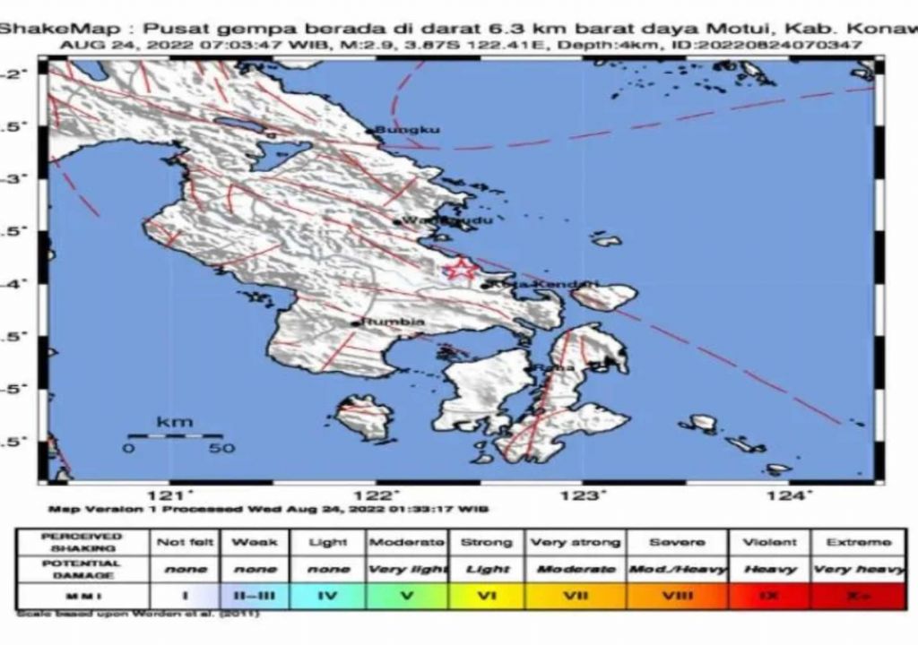 Gempa Dangkal Magnitudo 2,9 Guncang Konawe Utara Sultra - GenPI.co SULTRA
