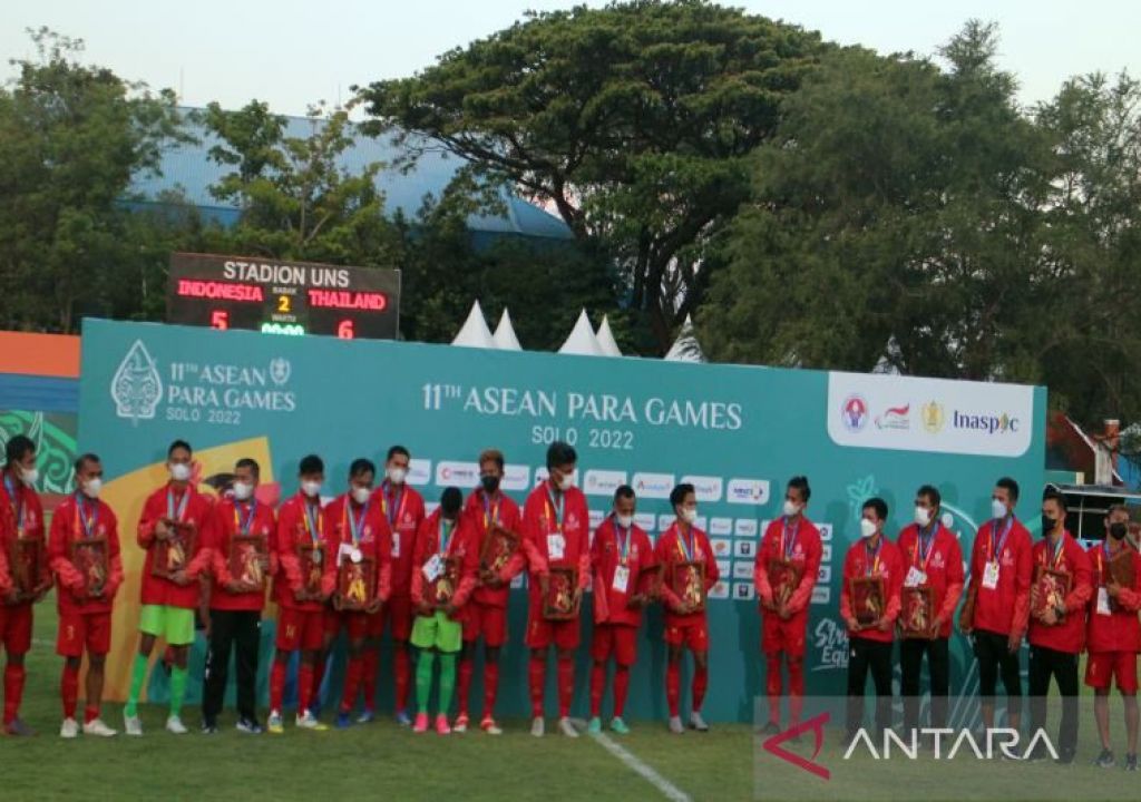 Indonesia Raih Medali Perak Sepak Bola CP ASEAN Para Games 2022 - GenPI.co SUMSEL