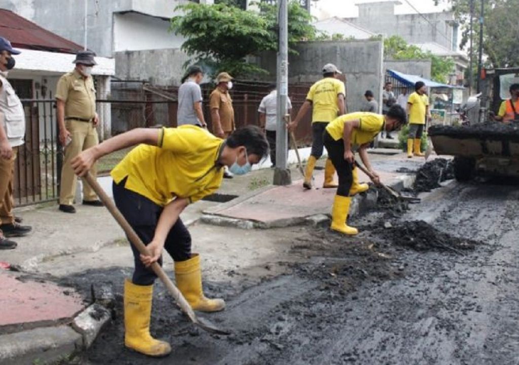 Selama Januari, Sebegini Ruas Jalan Ditambal Dinas PU Medan - GenPI.co SUMUT