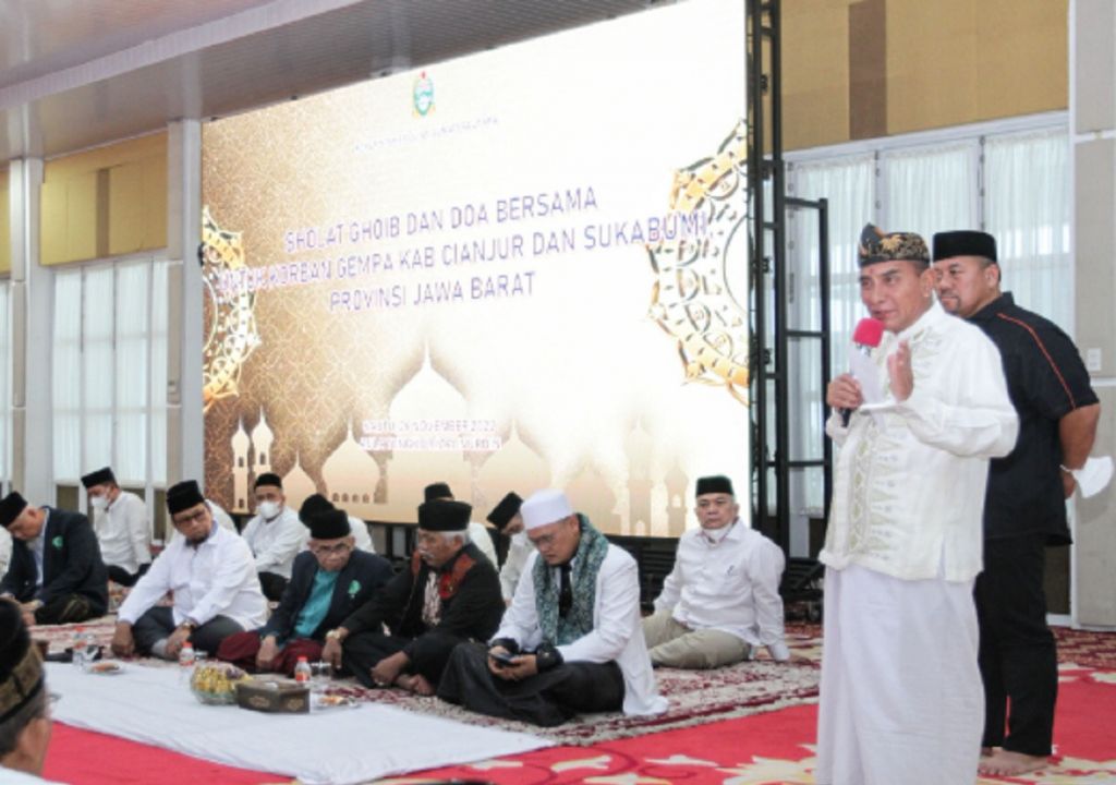 Edy Rahmayadi Salat Gaib untuk Korban Gempa Cianjur - GenPI.co SUMUT