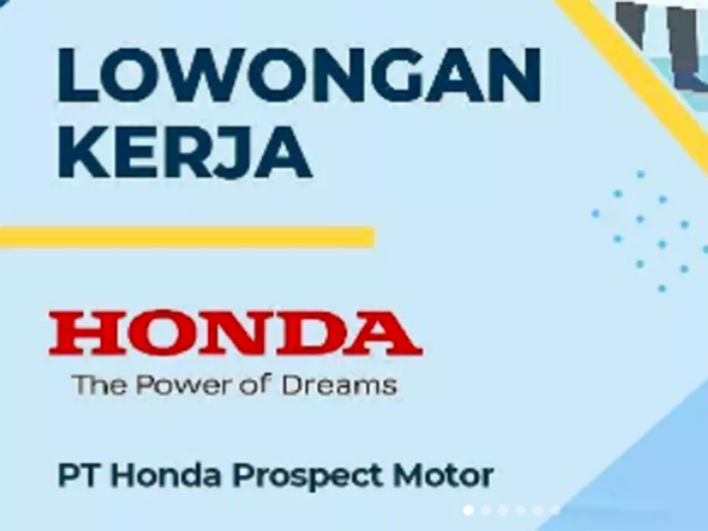 Honda Buka Lowongan Kerja untuk Lulusan S1, Cek Detailnya Yuk! - GenPI.co JATIM