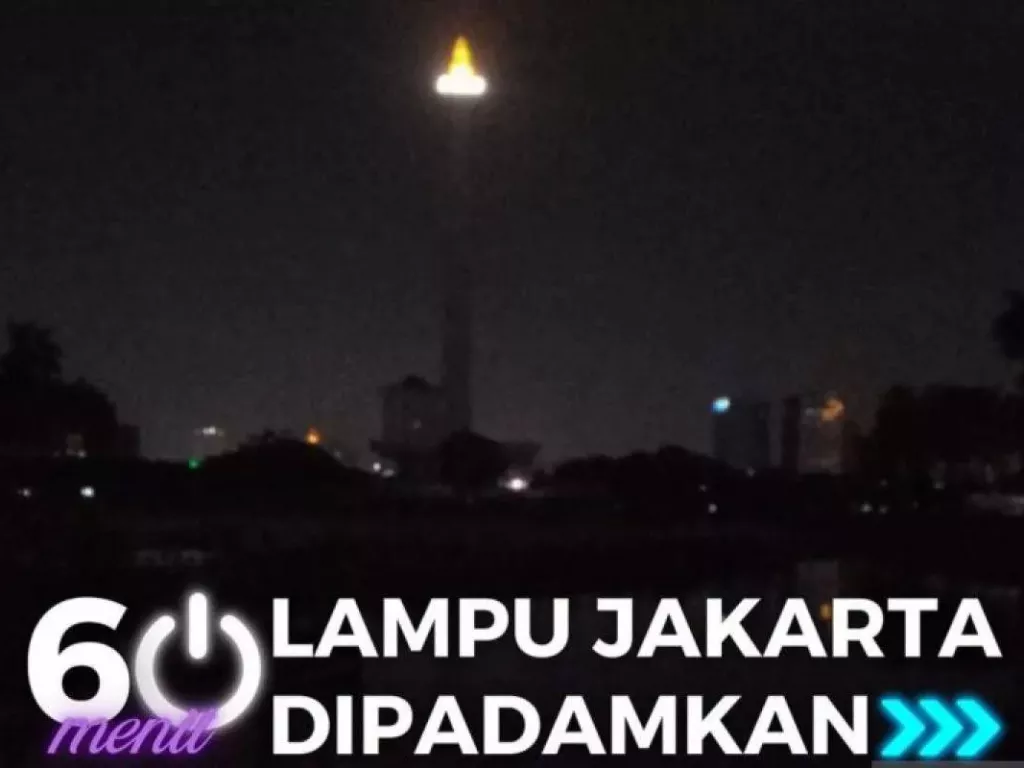 Aksi Pemadaman Lampu di Jakarta Kurangi Kadar Emisi Karbon 70,67 Ton, Termasuk Monas - GenPI.co SULSEL