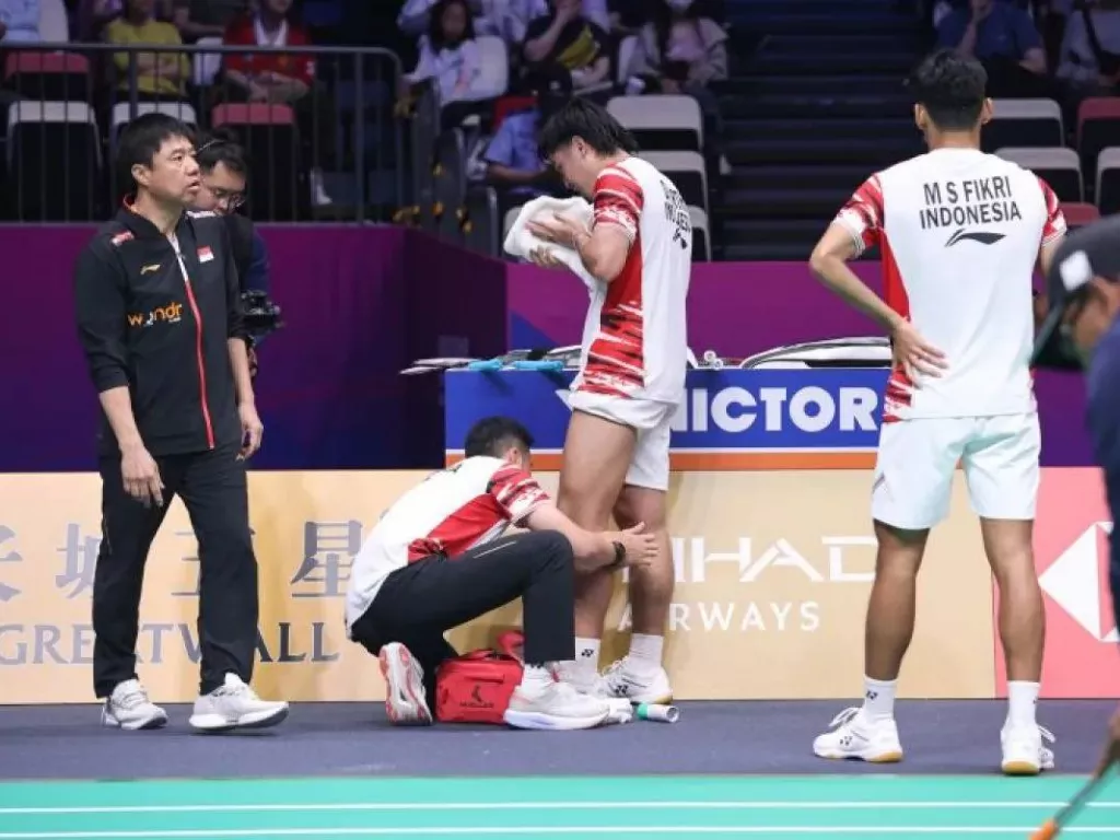 Jumping Smash Berujung Cedera Lutut, Daniel Marthin Tunggu Hasil MRI - GenPI.co SUMUT