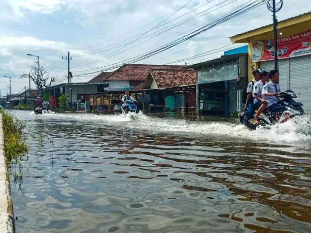 Hujan Deras Menyebabkan 3 Desa di Sidoarjo Banjir, Warga Pasrah - GenPI.co NTB