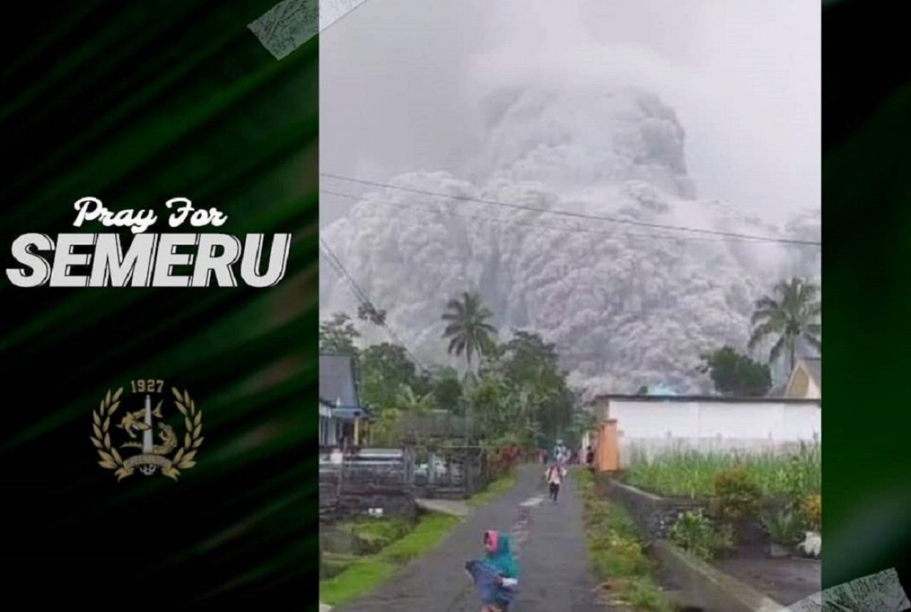 Keren Cak! Bonek Langsung Bergerak ke Lokasi Erupsi Gunung Semeru - GenPI.co JATIM