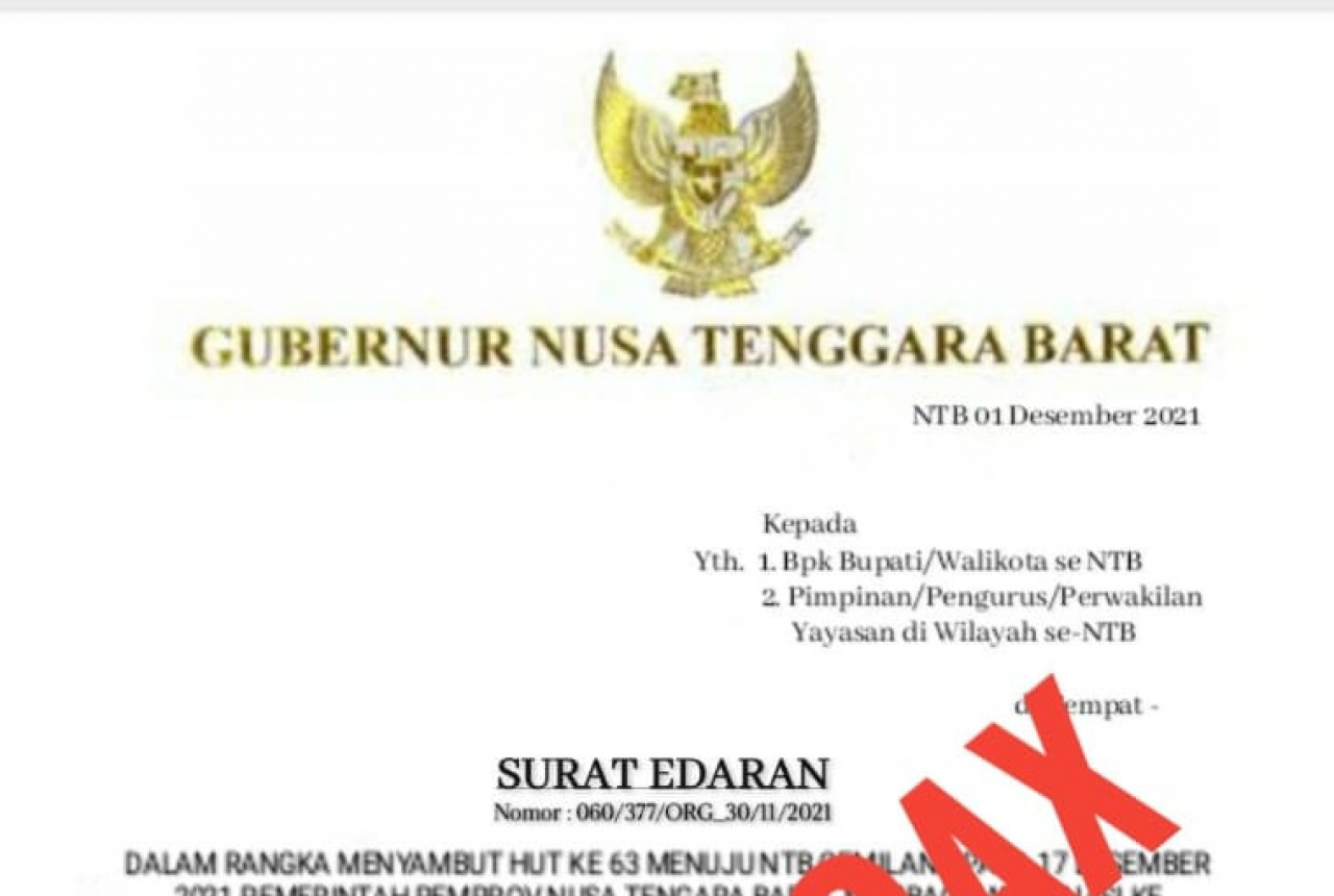 Surat Palsu Mengatasnamakan Gubernur NTB Beredar - GenPI.co NTB