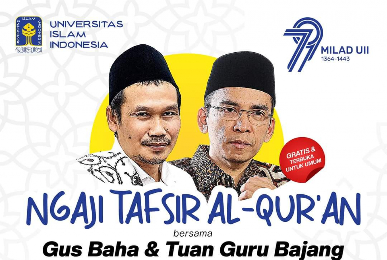 Gus Baha dan TGB Ngaji Tafsir Bareng di UII Yogyakarta - GenPI.co NTB