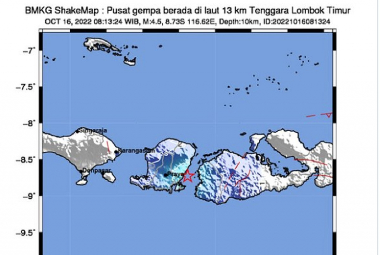 Gempa Bumi 4,5 Magnitudo Goncang Lombok Timur - GenPI.co NTB