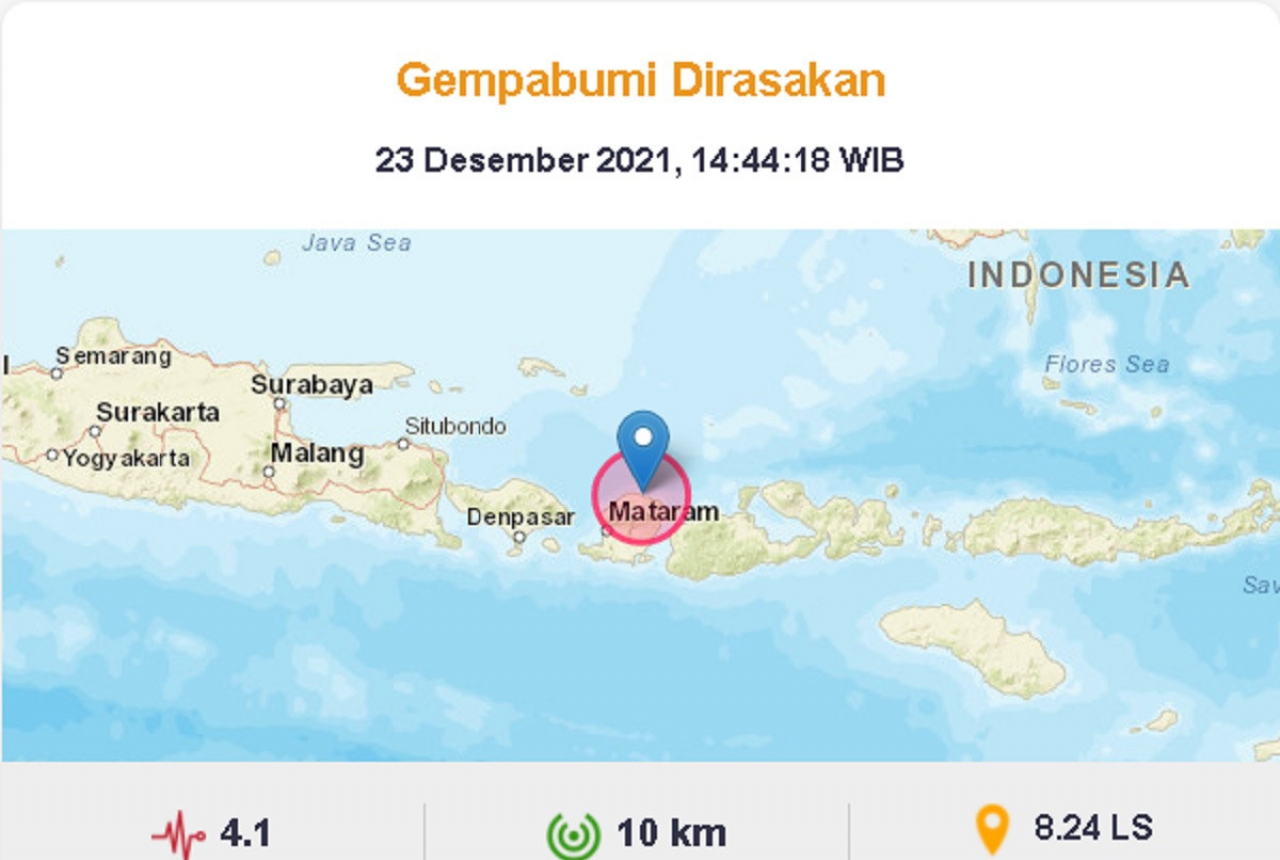 Gempa Terkini 4,1 Magnitudo Guncang Lombok Utara - GenPI.co NTB