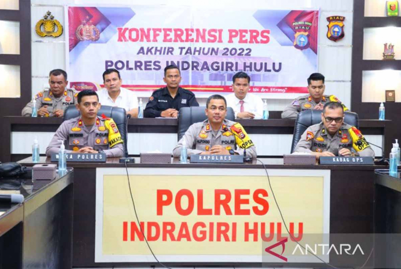 Polres Indragiri Hulu Tuntaskan 429 Kasus Sepanjang 2022 - GenPI.co RIAU