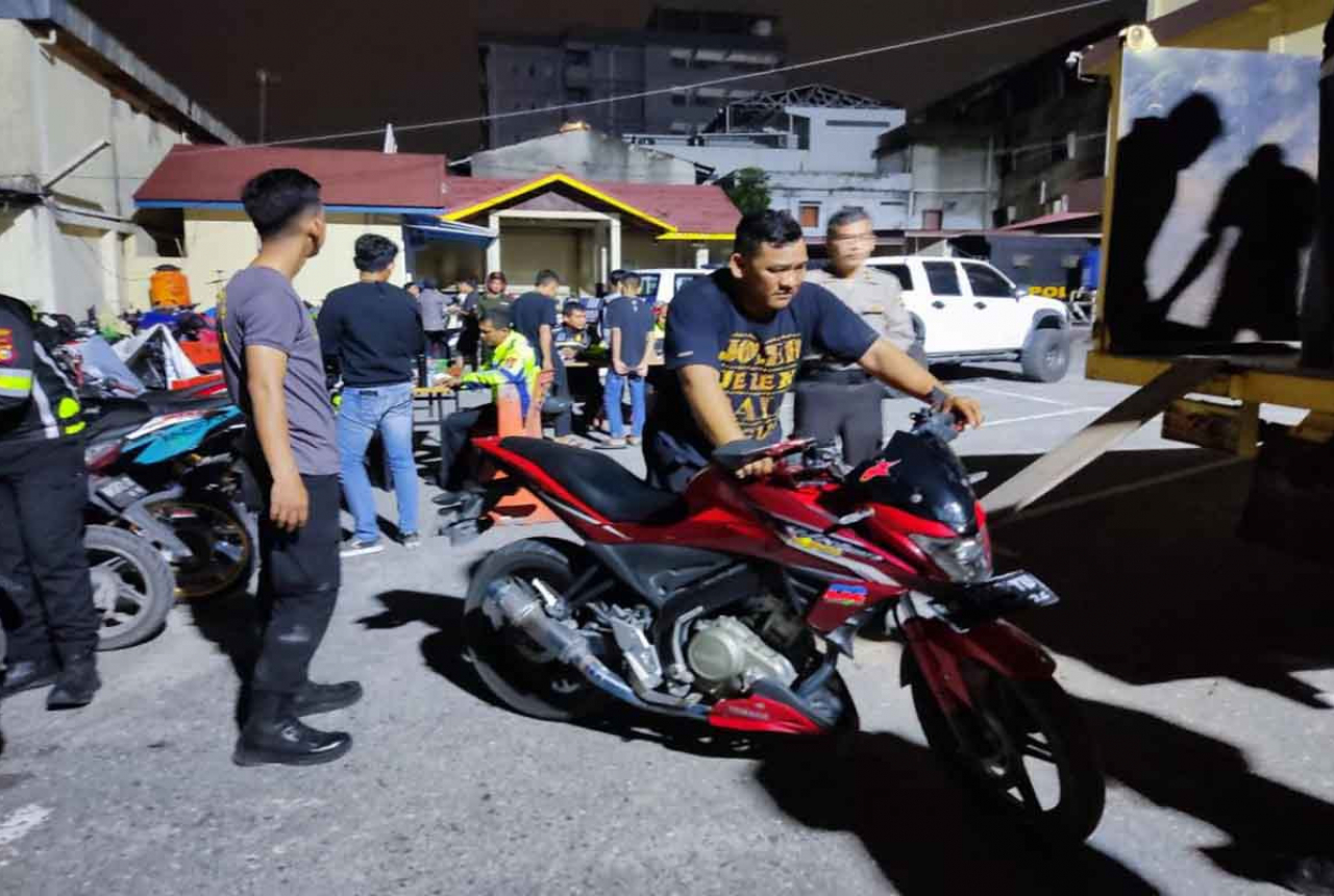 Malam Perayaan Imlek, Polresta Pekanbaru Amankan 37 Motor - GenPI.co RIAU