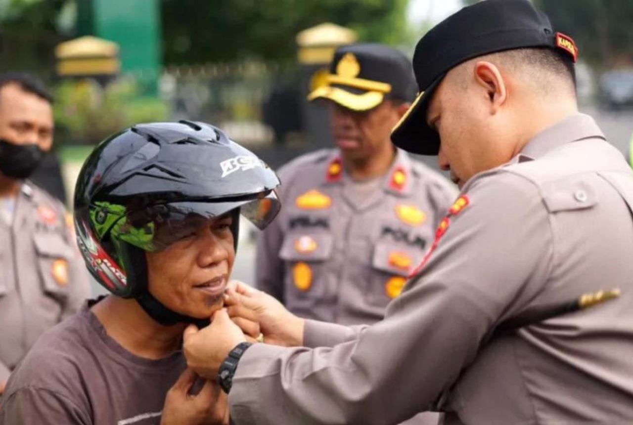 Operasi Lancang Kuning Pekanbaru, Banyak Pengendara Tak Pakai Helm - GenPI.co RIAU