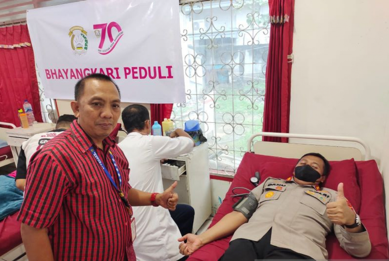 Alasan Seluruh Personel Polres OKU Diminta Rutin Donor Darah - GenPI.co SUMSEL