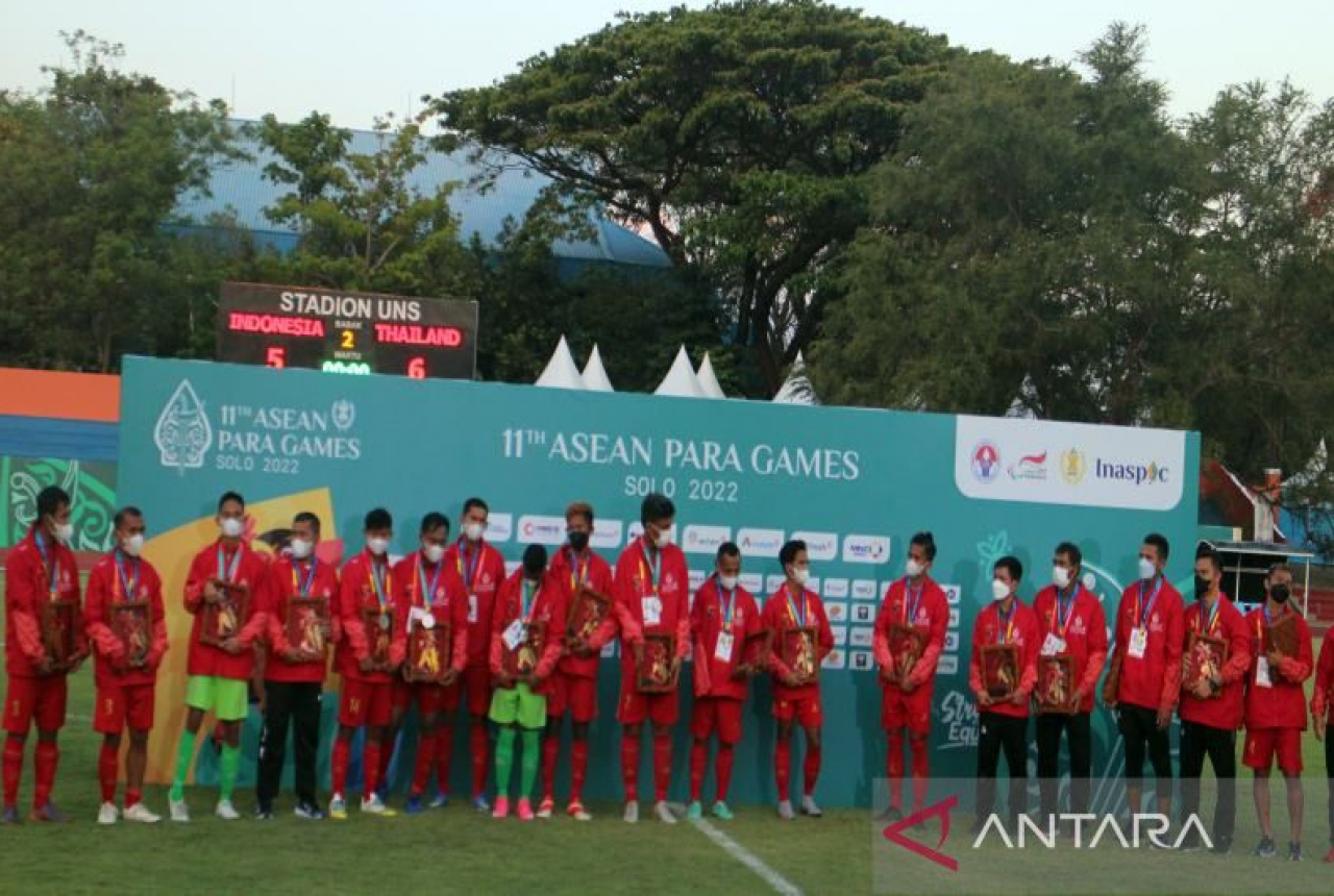 Indonesia Raih Medali Perak Sepak Bola CP ASEAN Para Games 2022 - GenPI.co SUMSEL