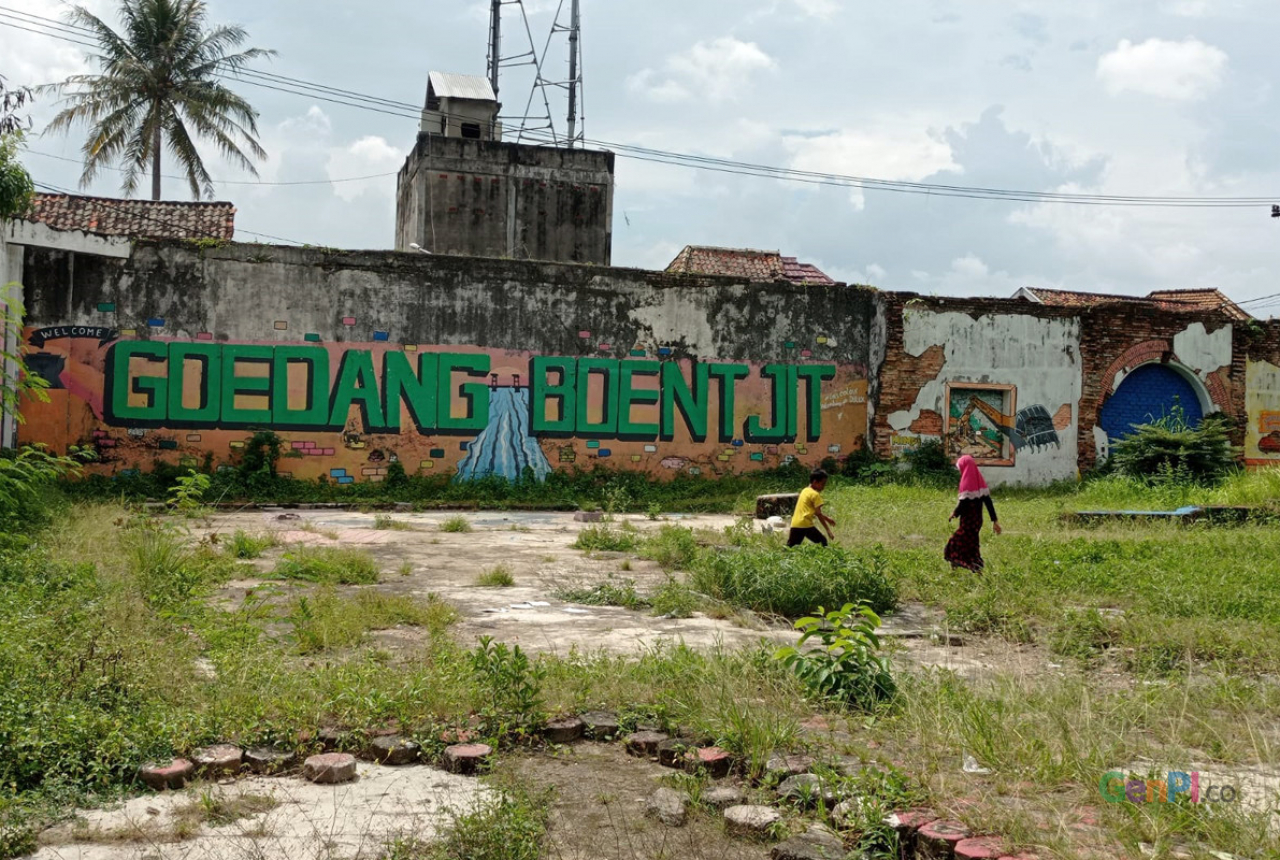Kampung Mural Goedang Boentjit Palembang Kumuh dan Tak Terawat - GenPI.co SUMSEL