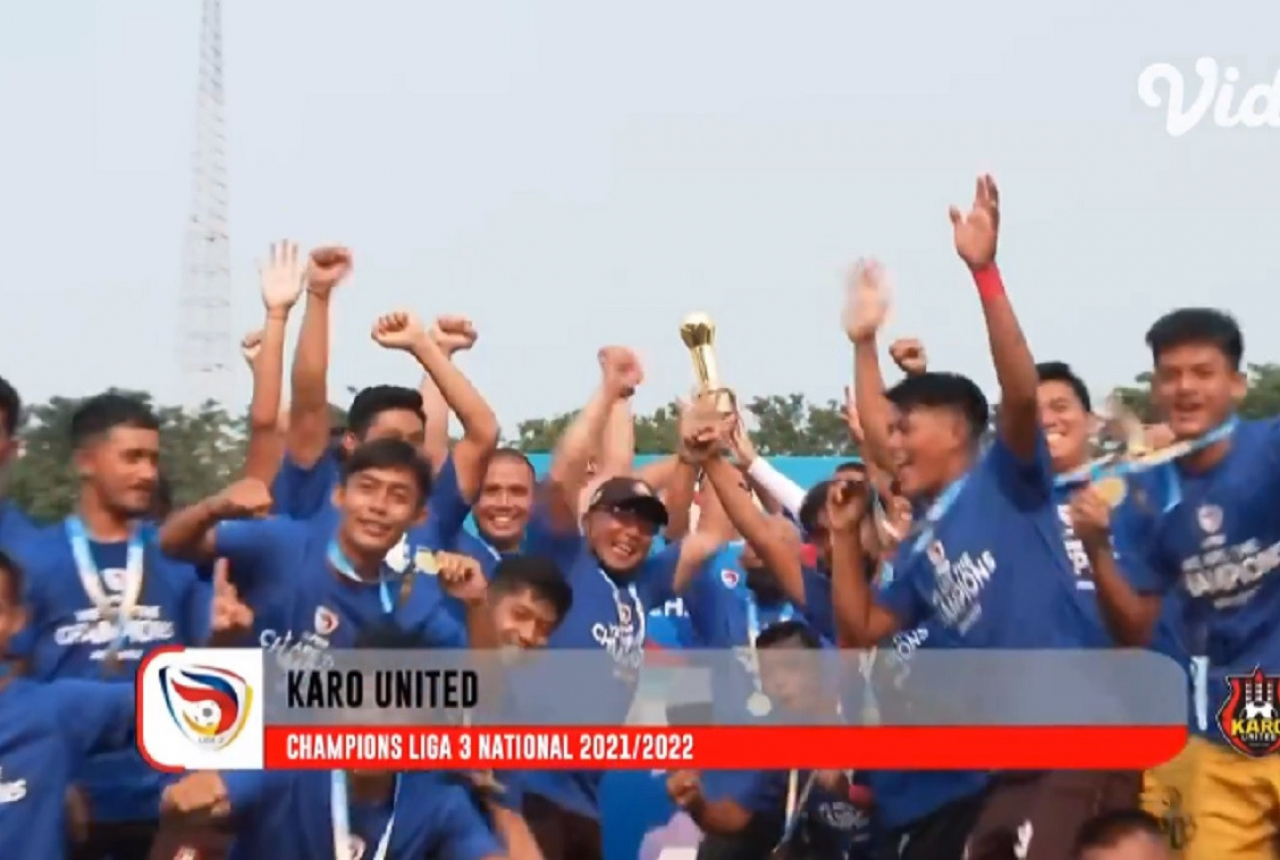 Juara Liga 3 2021/2022, Karo United Catat Sejarah - GenPI.co SUMUT