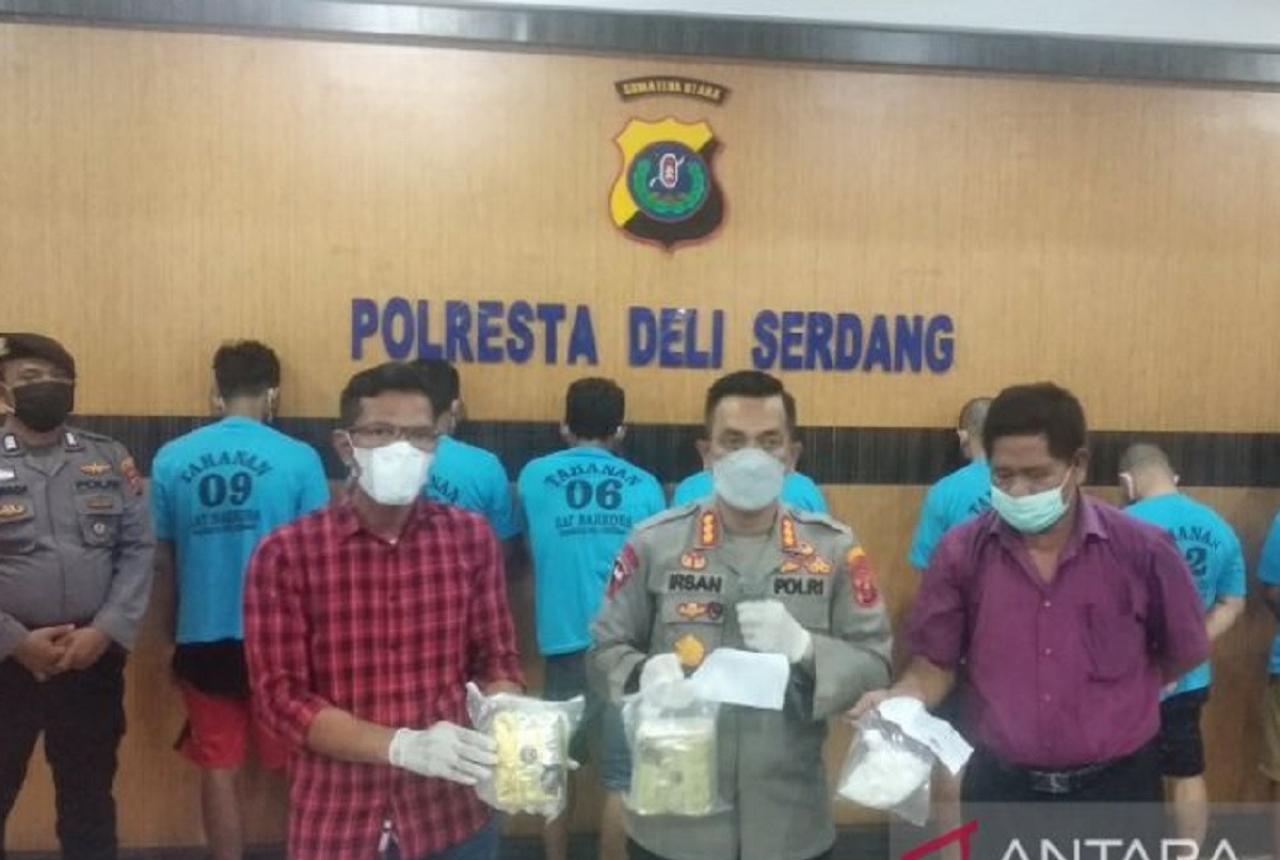 Polresta Deli Serdang Tangkap 7 Pengedar Narkoba - GenPI.co SUMUT