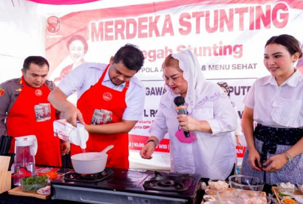 Gaya Bobby Nasution Masak Makanan Cegah Stunting - GenPI.co SUMUT