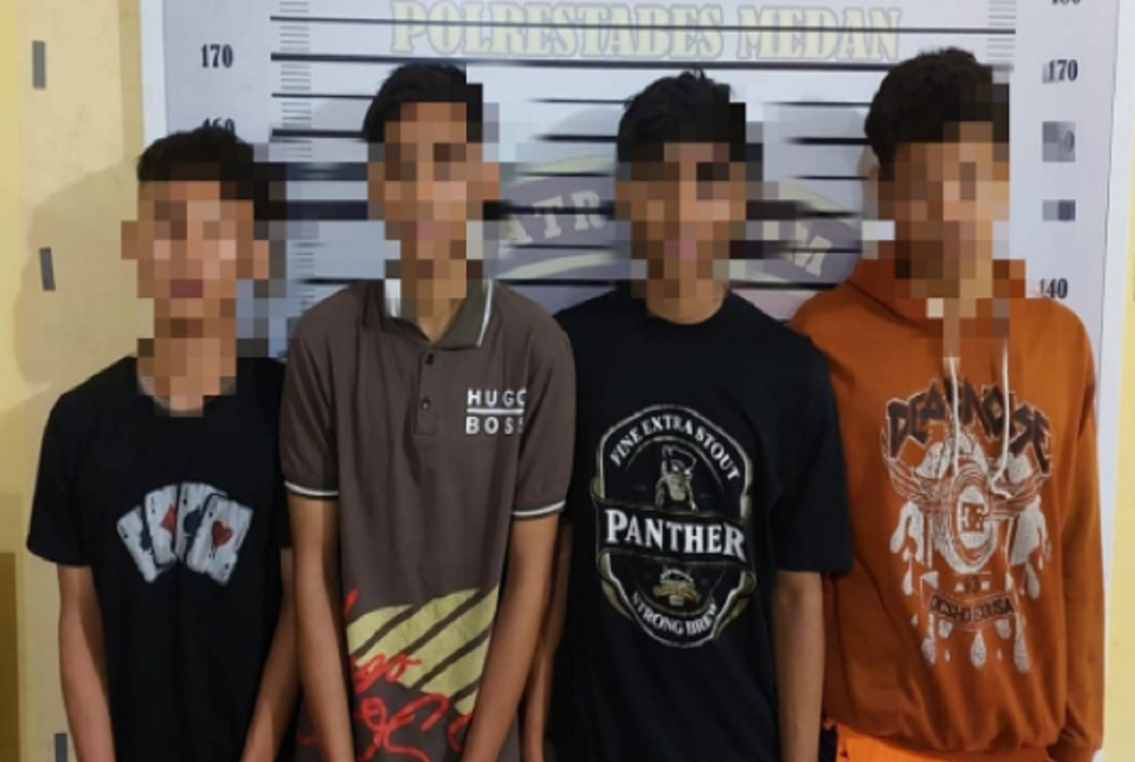 Polisi Tangkap 4 Anggota Geng Motor di Medan - GenPI.co SUMUT