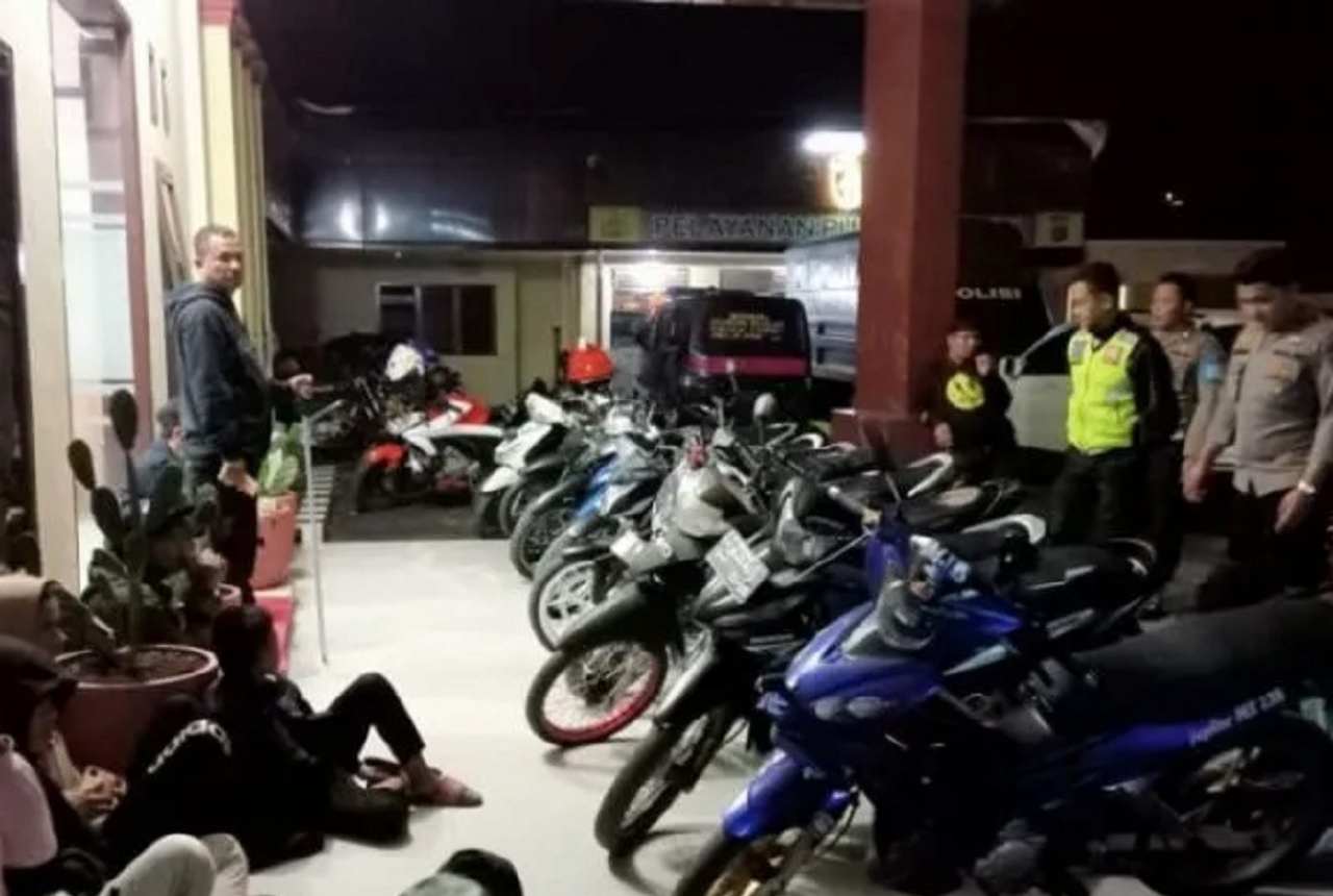 Polisi Taput Amankan 10 Sepeda Motor Balap Liar - GenPI.co SUMUT