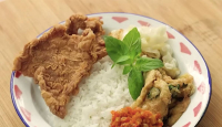 Resep Nasi Kulit Ayam Krispi Sambal Geledek, Menu Praktis & Murah Meriah! - GenPI.co