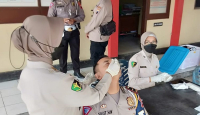 Rampung Operasi Ketupat Candi, Ratusan Polisi Blora Tes Antigen - GenPI.co Jateng