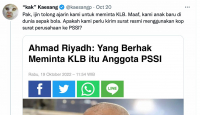 Kaesang Sindir PSSI yang Emoh Gelar KLB Gegara Tragedi Kanjuruhan - GenPI.co Jateng