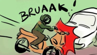 Astaga! Mobil Dinas Pelat Merah Tabrak Sepeda Motor di Klaten - GenPI.co Jateng