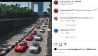 Crazy Rich Unggah Supercar Berjajar di Jalanan Surabaya Ikut Rayakan HUT RI - GenPI.co Jatim