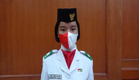 Ruth Mulyana, Paskibraka Surabaya Pembawa Bendera Merah Putih - GenPI.co Jatim