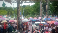 Hujan di Lombok Tak Halangi Jalan Sehat 1 Abad NU - GenPI.co NTB
