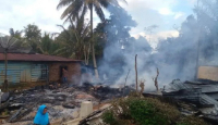 Kebakaran, 5 Rumah Warga di Padang Lawas Ludes - GenPI.co Sumut