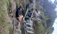 Jalur Pendakian Gunung Rinjani Dipasang Tangga Tali Tambang dan Trap Batu - GenPI.co