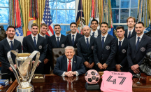 Sambut Lionel Messi dan Skuad Inter Miami, Donald Trump Pidato Perang Lawan Iran - GenPI.co