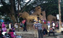 Juragan 99 Bantu Renovasi Patung Singa di Malang Raya - GenPI.co Jatim