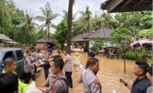Banjir di Lombok Tengah, Kapolres Turun Beri Bantuan - GenPI.co NTB