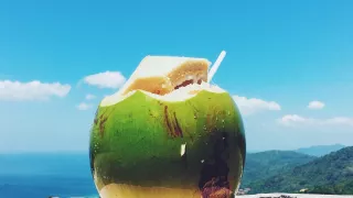 Air kelapa campur lemon