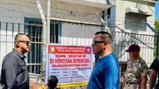 Pol PP Kampar Segel 2 Menara Telekomunikasi - GenPI.co RIAU