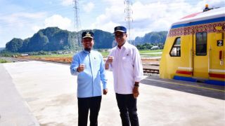 Gubernur Sulsel Jadi Saksi Peluncuran Kereta Api Barru Pangkep Maros - GenPI.co SULSEL