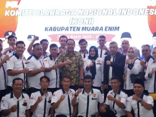 Wagub Cik Ujang Kukuhkan Kepengurusan KONI Muara Enim 2025-2029 - GenPI.co JATIM