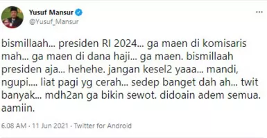 Ustaz Yusuf Mansur: Bismillah Presiden RI 2024