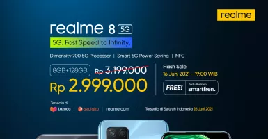 Sudah 5G! Fitur Realme 8 Menakjubkan, Harga Ramah Kantong