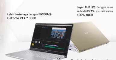 Laptop Tipis dan Ringan, Nih Spesifikasi Acer Swift X