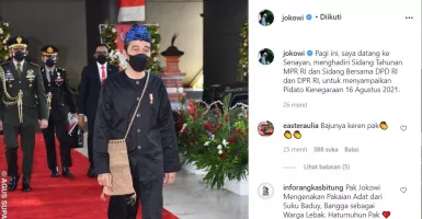 Pakai Pakaian Adat Badui, Jokowi Tampil Simple Tapi Elegan