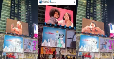 Wajah Babe Cabita dan Marshel Muncul di Times Square New York